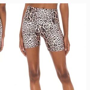 High Rise 5 Biker Short In Leopard Print